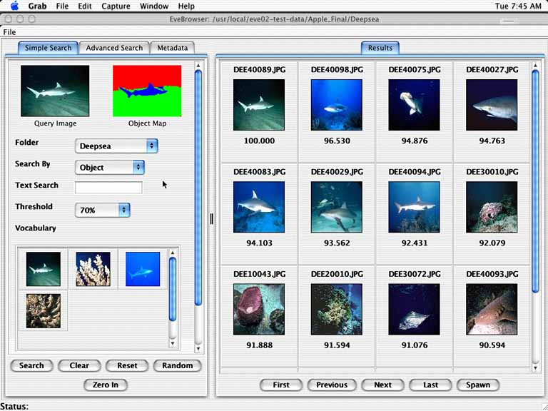 eVe browser app on Mac OS X